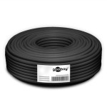 CAT 7 outdoor network cable, S/FTP (PiMF), black - (OFC) CU, AWG 23/1 (solid), PE UV-resistant jacket