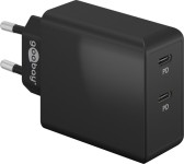 Dual USB-C™ PD Quick Charger (36 W) black - Charging adapter with 2x USB-C™ ports (Power Deliv