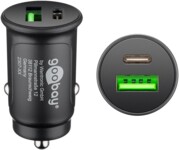 Dual-USB Auto Fast Charger USB-C™ PD (Power Delivery), black - 27W (12/24V)suitable for devices with USB-C™ (Powe