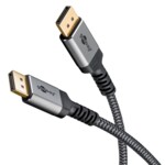 DisplayPort Cable, DP 1.4, 3 m, Sharkskin Grey, 3 m
