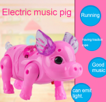 Electric Walking Singing Musical Light Pig Toy
