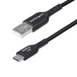 StarTech.com 3ft (1m) USB-A to USB-C Charging Cable, Charger Cord, M/M USB Type-C kabel 1m Sort