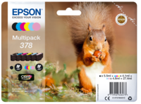 Epson Multipack 378 Sort Gul Cyan Magenta Lys magenta Lys cyan Blæk C13T37884010