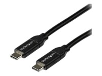 StarTech.com 2m 6ft USB C to USB C Cable - 5A PD - USB 2.0 USB-IF Certified USB Type-C kabel 2m Sort