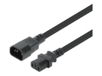 Manhattan Strøm IEC 60320 C13 Strøm IEC 60320 C14 Sort 1m Forlængerkabel til strøm