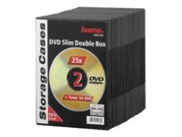 Hama DVD Slim Double-Box Slim jewel case til lagring af DVD