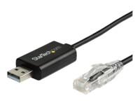 StarTech.com 6 ft (1.8 m) Cisco USB Console Cable - USB to RJ45 Rollover Cable - 460Kbps - Windows, Mac and Linux Compatible - M/M (ICUSBROLLOVR) 1.8m Serielt kabel Sort