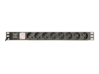 EnerGenie EG-PDU-014 Strømfordelingsenhed 8-stik 16A Sort 3m