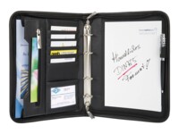 WEDO Conference Elegance A5 Zipped mappe Til dokumenter Sort Kunstig læder Tekstureret nylon