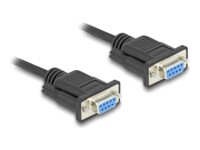 DeLOCK 50cm Seriel RS-232 kabel Sort
