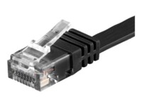Goobay RJ45 CAT 6 Flat U/UTP CU 1m Black