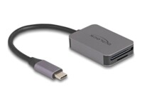 Delock USB Type-C™ Card Reader in aluminium enclosure for SD or Micro SD memory cards