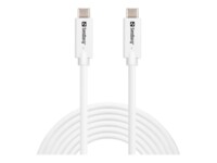 Sandberg 136-75 USB-C to USB-C 3m Hvid