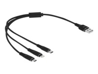 Delock Kun opladning Lightning-kabel 30cm Sort