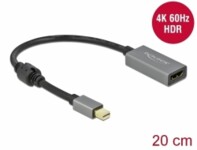 Delock Videoadapterkabel 20cm Sort Grå