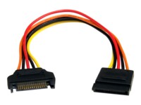StarTech.com 8in 15 pin SATA Power Extension Cable - 8 SATA power Extension Cable - 8 SATA power Extension cord Forlængerkabel til strøm 20.3cm
