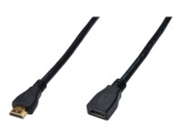 ASSMANN HDMI High Speed HDMI-forlængerkabel med Ethernet 5m Sort