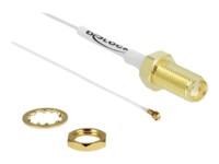 DeLOCK Koaksial 20cm Antennekabel Hvid