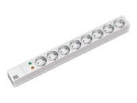 Bachmann Stikdåse 8-stik 16A Grå 2m