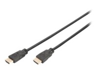 DIGITUS HDMI-kabel med Ethernet 1m Sort