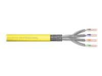 DIGITUS Professional CAT 8.2 Kabel med afskærmning med folie og kobberfletning (SFTP 500m Bulkkabel Yellow RAL 1016