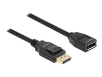 Delock DisplayPort forlængerkabel 2m Sort