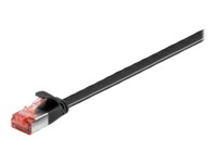 goobay CAT 6 U/FTP, PiMF 25cm Patchkabel Sort