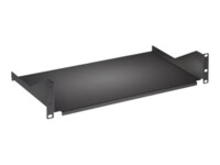 Intellinet 19' Cantilever Shelf, 2U, Fixed, Depth 400mm, Black Rackhylde Sort