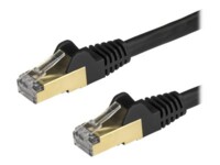 StarTech.com 3 m CAT6a Cable - 10 Category 6a Shielded Snagless RJ45 100W Patch Cord - 10GbE Black UL/TIA Certified CAT 6a Afskærmet parsnoet (STP) 3m Patchkabel Sort