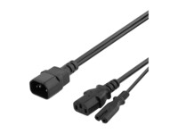 DELTACO DEL-109YA Strømkabel 50cm