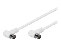 goobay Antennekabel Dobbelt afskærmet koaksial 1.5m Hvid Hvid