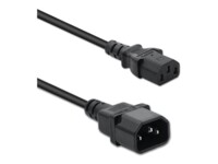 Qoltec Strøm IEC 60320 C14 Power IEC 60320 C13 Sort 1.5m Strømkabel