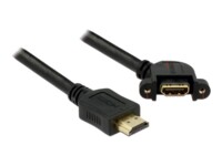 Delock HDMI-kabel med Ethernet 1m Sort