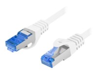 Lanberg CAT 6a Kabel med afskærmning med folie og kobberfletning (SFTP 20m Patchkabel Hvid RAL 9010