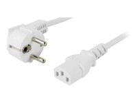 DELTACO DEL-111V Strømkabel 5m Hvid