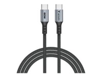 Verbatim USB Type-C kabel 1.2m Sort Sølv