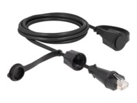 DeLOCK CAT 6 Afskærmet parsnoet (STP) 2m Patchkabel Sort