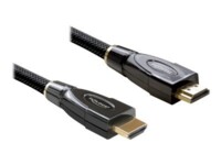 Delock High Speed HDMI with Ethernet HDMI-kabel med Ethernet 2m Sort