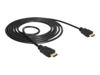 Delock HDMI-kabel med Ethernet 1.5m Sort