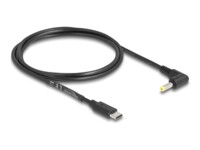 DeLOCK 24 pin USB-C (male) - Strøm DC jackstik 4,0 mm (ID: 1,7 mm) (male) Sort 1.5m Strømkabel