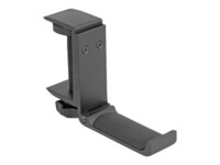 Delock Headphone Holder adjustable for desk mounting aluminium black