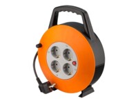 goobay Forlængelsesspole 4-stik 16A Sort Grå Orange 15m