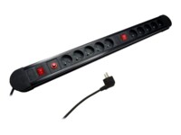 Maclean mce10 Stikdåse 10-stik Sort 1.5m