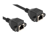 DeLOCK S/FTP 50cm Forlængerkabel til netværk Sort