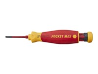 Wiha Pocket Max Skruetrækkerhåndtag med bitsæt 4 Dele