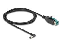 DeLOCK 8 pin USB PlusPower (12 V) (male) - Strøm DC jackstik 5,5 mm (ID: 2,1 mm) (male) Sort 2m Forstærket USB kabel