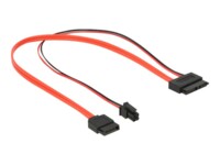 DeLOCK Seriel ATA-kabel Sort Rød 30cm