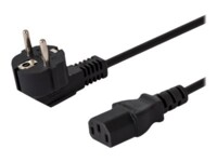 SAVIO Strømtype F (male) - Strøm IEC 60320 C13 Sort 1.8m Strømkabel