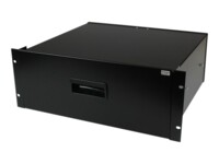 StarTech.com 4U Black Steel Storage Drawer for 19in Racks and Cabinets - Rack storage drawer - 4U - 4UDRAWER Rack-skuffe for lagring
