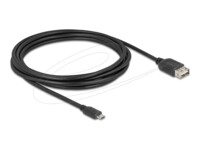 Delock USB-kabel 3m Sort
